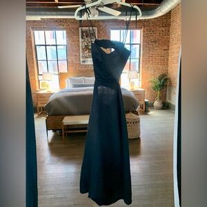 Black Reformation Dress 100% Linen